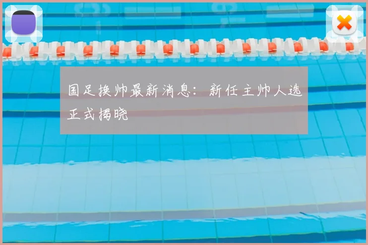 国足换帅最新消息：新任主帅人选正式揭晓